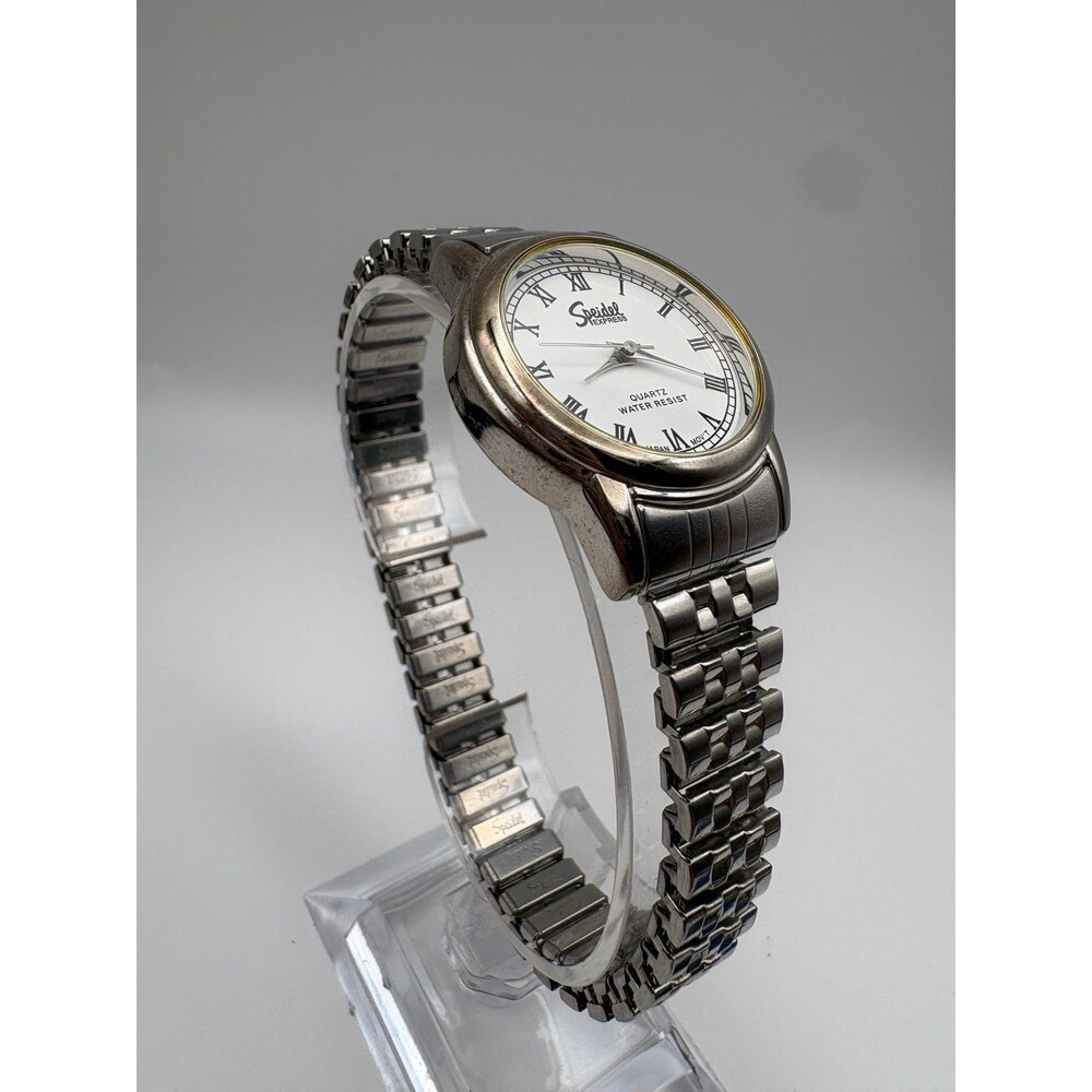 Vintage Speidel Express Men's Quartz Watch - Roman Numeral Dial - Expansion Band